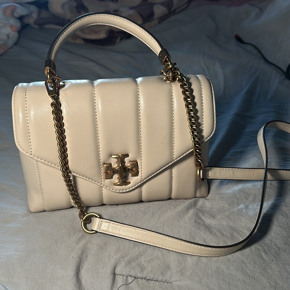 Tory Burch Kira Top Handle Quilted Bag Ivory - Picture 6 of 11